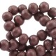 Wood beads round 6mm Port brown